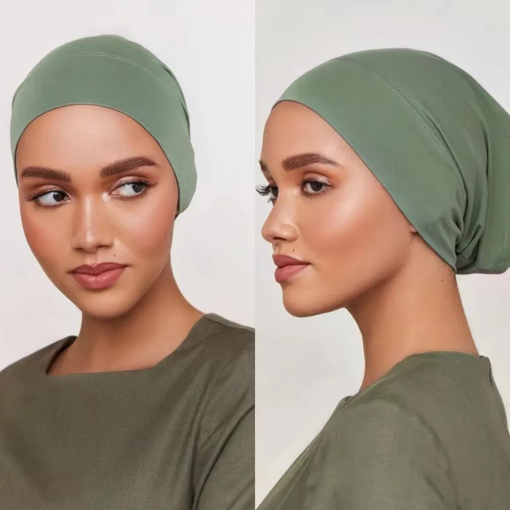 Classic Practical Muslim Hijab Inners Stretch Jersey Cotton Modal Tube Cap Shawl Bottom Women Ramadan Headscarf Bonnet 28 Colors