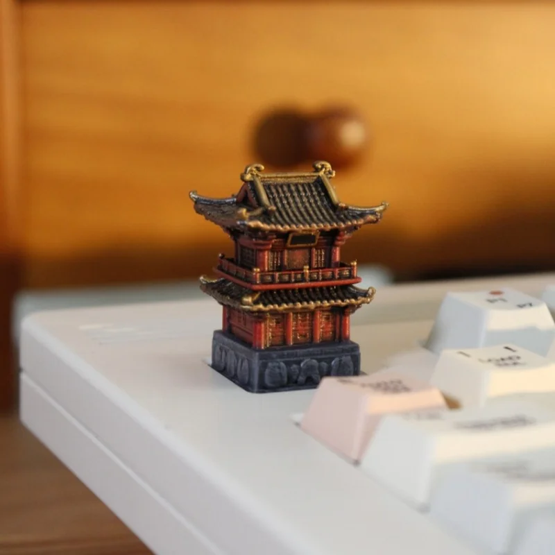 PC Gaming Gift 3D Printed Resin Custom Artisan Keycap Black Myth: Wukong - God of Wealth Temple Mechanical Keyboard Point Keycap