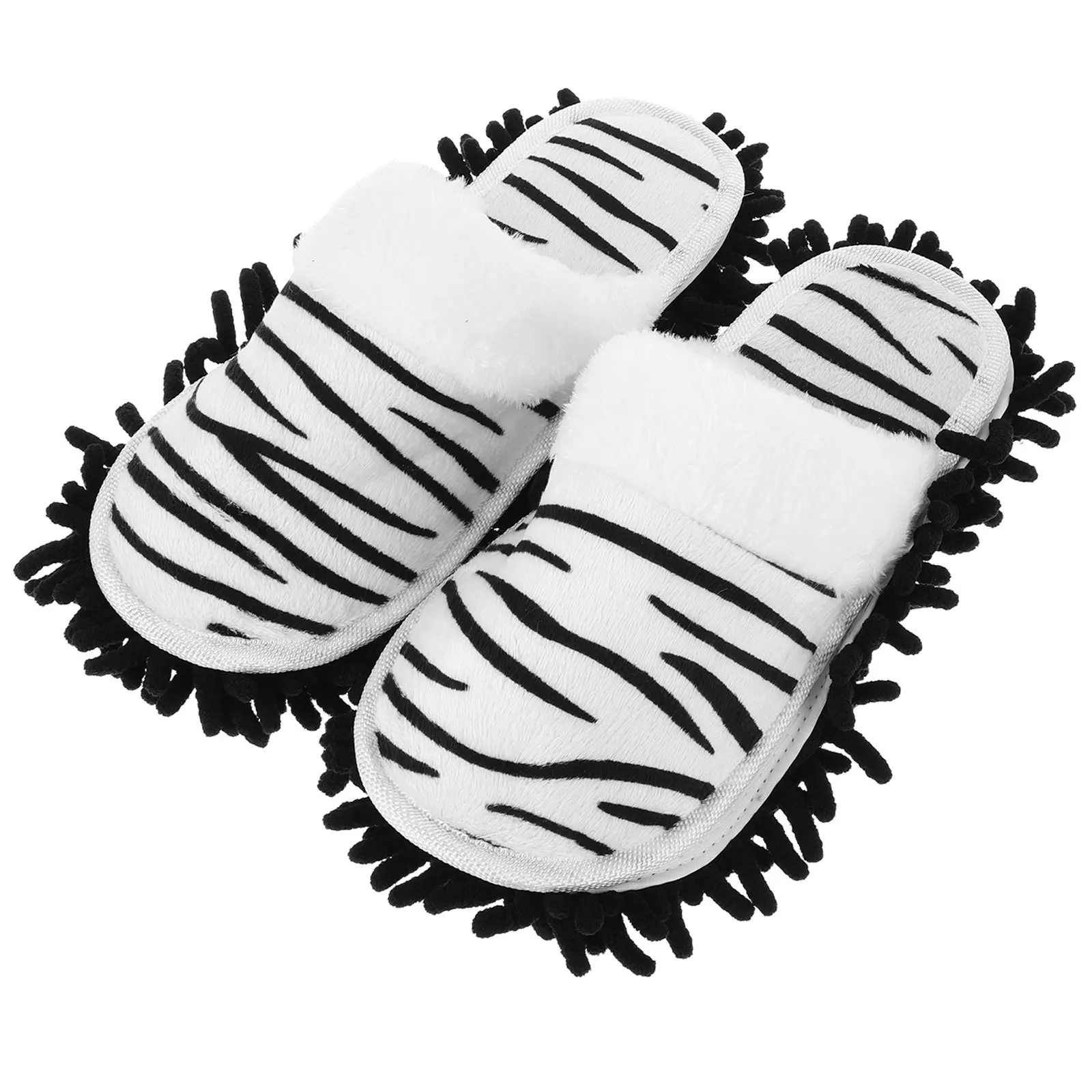 

1Pair Floor Slippers with Mop Soles Easy Clean Warm Thick Sole for Wooden Floors Mopping Slippers for Women Men Household