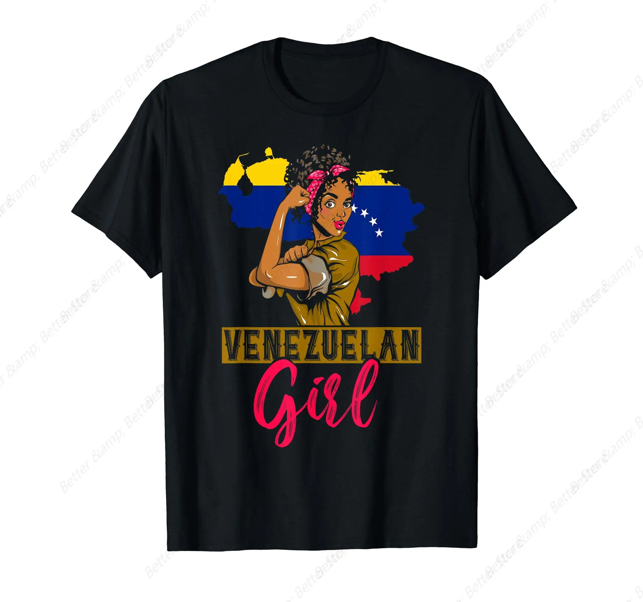 Venezuelan Girl Venezuela Mujer Venezolana flag T-Shirt