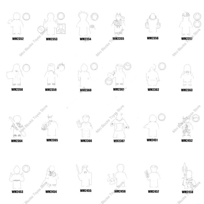 

Wm6139 WM6140 Jujutsu Kaisen Building Blocks WM6149 Cartoon Movie TV Anime Action Figures WM2352 WM2359 WM2360 WM2367 WM2458