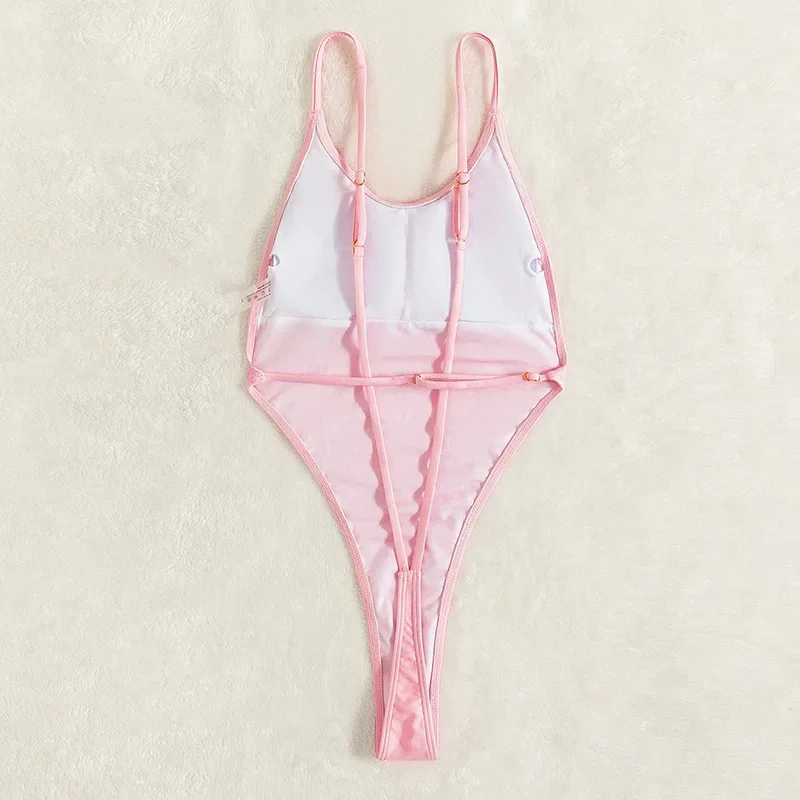 

Super Sexy One Piece Swimsuit Women Swimwear High Cut Out Monokini String Bandage Thong Bathing Suits Bodysuit Beach Wear Bather