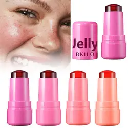 Blush Jelly Lipstick Rouge Cream Shimmer Blusher Stick Monochrome Blush Mud Matte Moisturizing Makeup Lip Tint Cheek Color