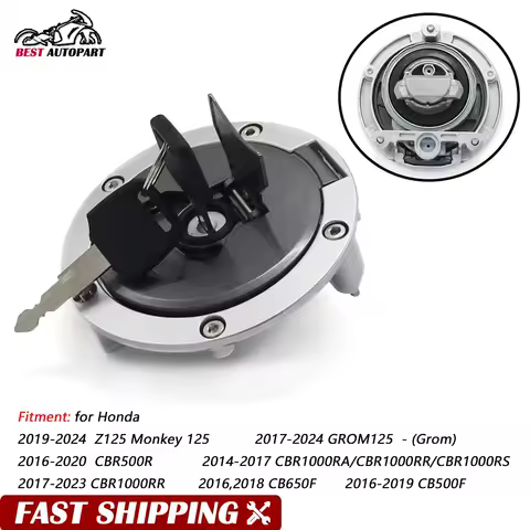 Motorcycle Fuel Gas Tank Cap Cover Key Lock for Honda Z125 Monkey 125 GROM 125 CBR 500R 1000RA 1000RR 1000RS CB650F CB500F