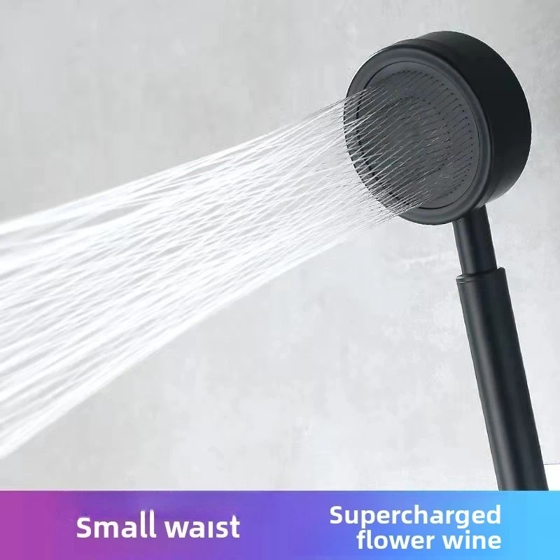 304 Stainless Steel Small Waist Pressurized Showerhead, Bathroom Shower Anti Drop Filter Handheld Showerhead