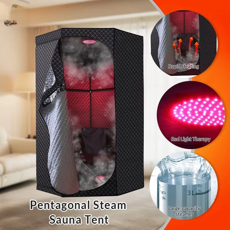 Modern Home Spa Portable Steam Sauna Tent Folding Chair 1HP Cold Plunge Water Chiller Computer Control Panel Transom