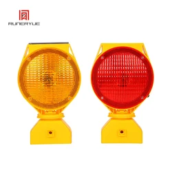 Garage Temporary Solar Powered Mobile Led Barricade Light Road Traffic Intelligent Cone Construction Warning Flashing Light