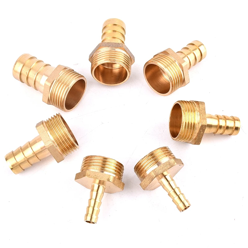 Conector de cobre 8mm ~ 32mm, rosca macho de 3/4 ", pagode, mangueira de latão, acessórios de irrigação, bomba de água, adaptador de acoplador de cobre