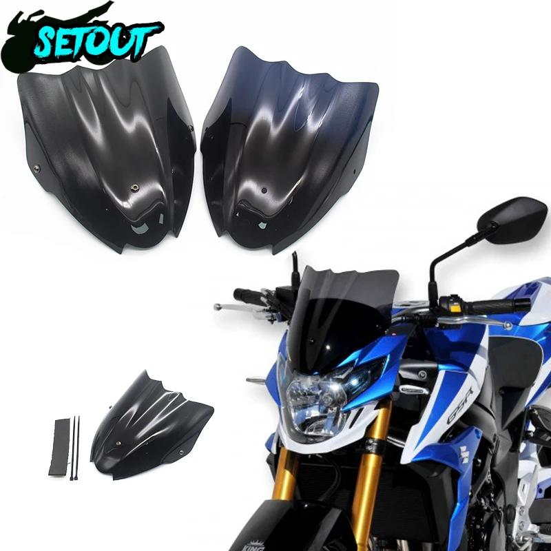 Motorcycle accessories sports windshield deflector sun visor windshield For Suzuki GSR750 GSR-750 2011-2016 GSX-S750 2015-2016