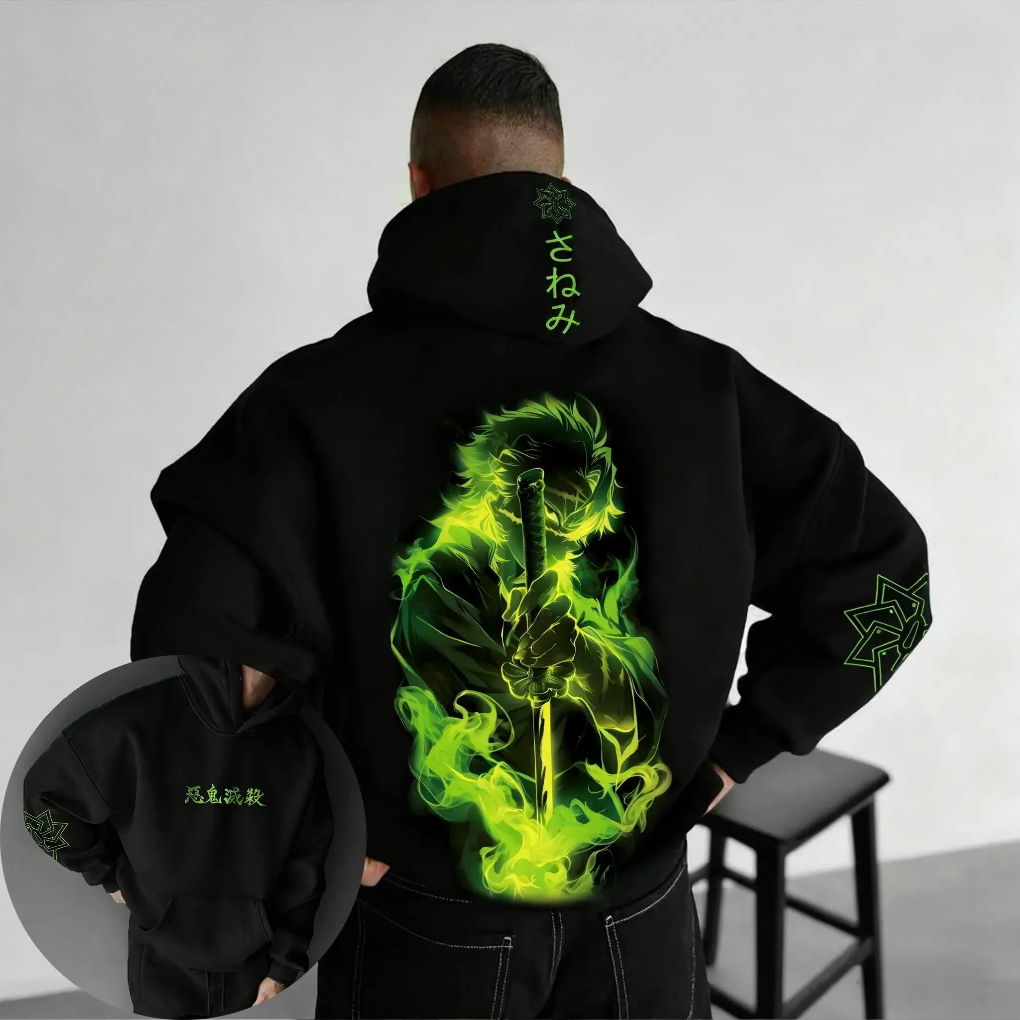 

Unisex Anime Hoodie Demon Slayer Men Women Sweatshirt Streetwear Casual Loose Hip Hop Sweater Long Sleeve Top Y2k Autumn Winter
