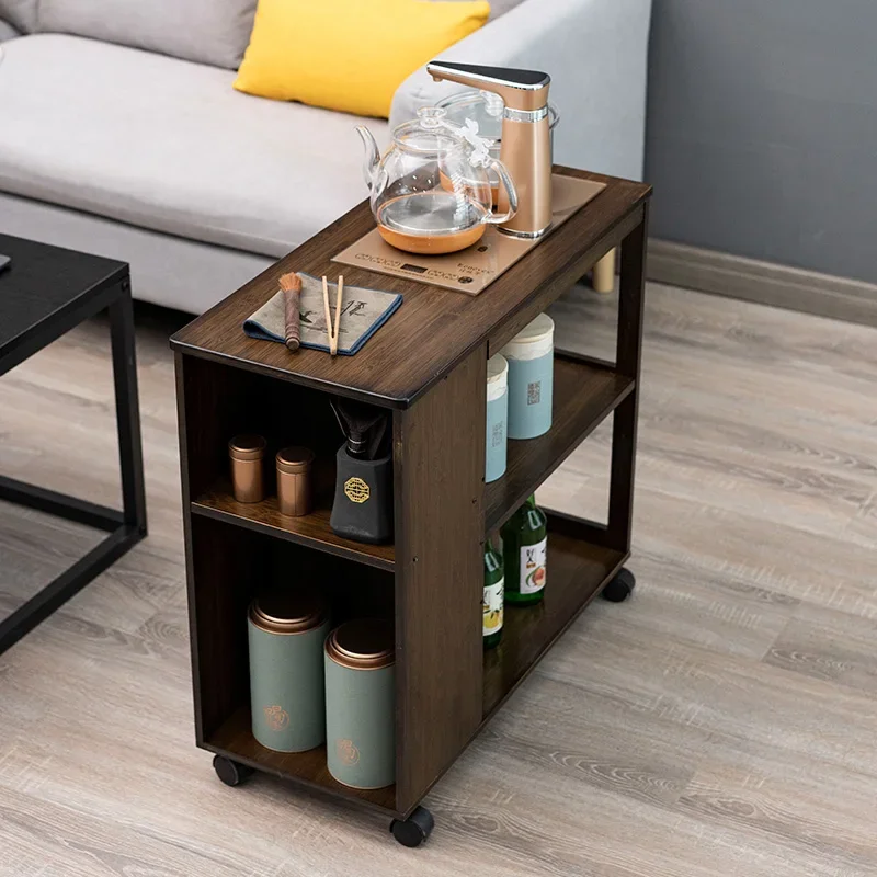 Water Cabinet Solid Wood Small Tea Table Tea Tray Kettle Integrated Balcony Kung Fu Tea Table