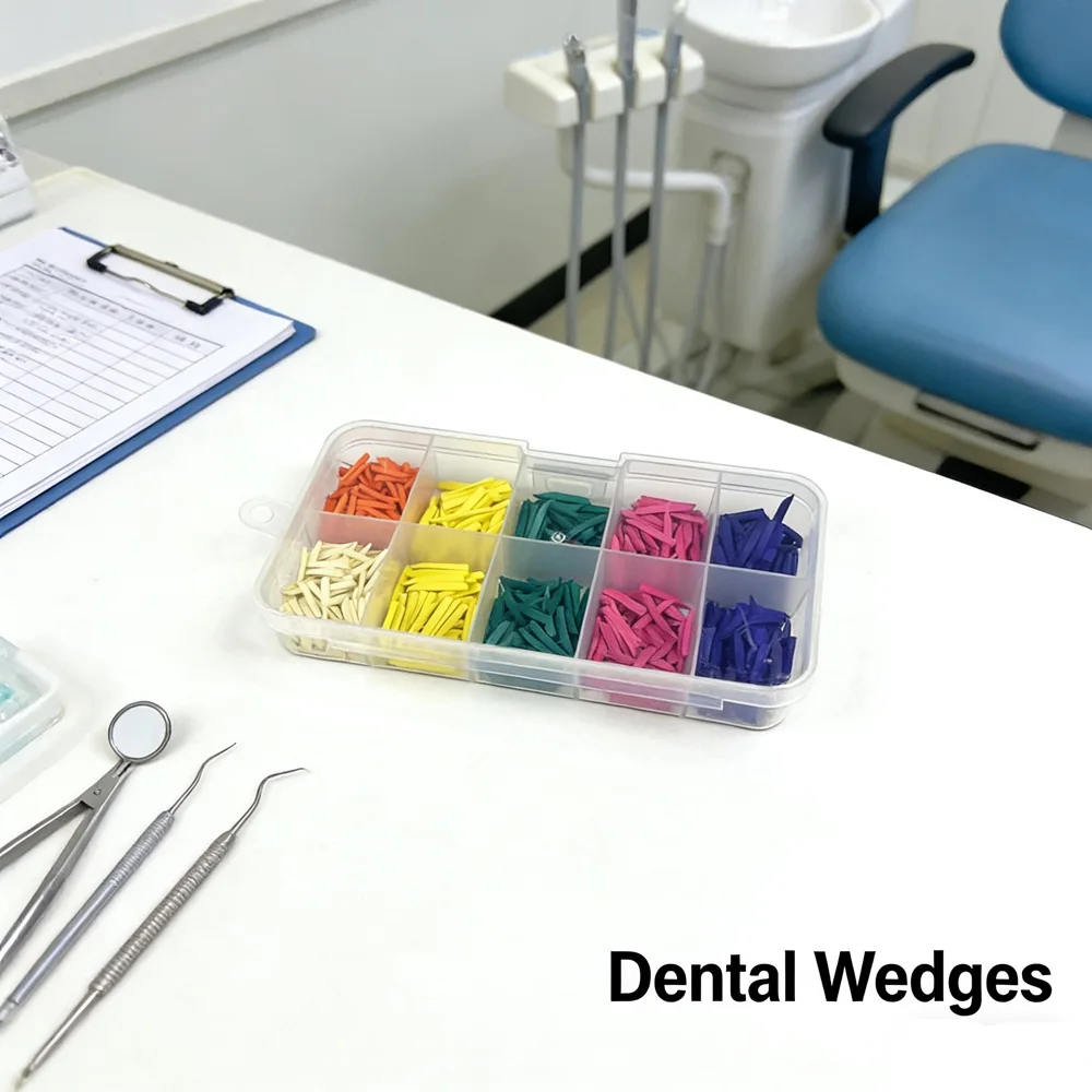 

600 шт./упаковка Одноразовые деревянные клинья для зубов, контурные межзубные клинья для реставрации композитом, стоматологические принадлежности