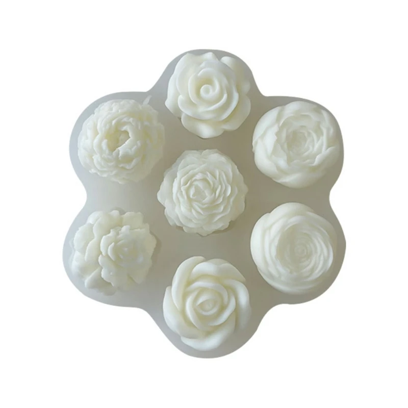 Flower Silicone Mold for Handmade Desktop Decoration Gypsum Epoxy Resin Aroma Mould for Home Decorations