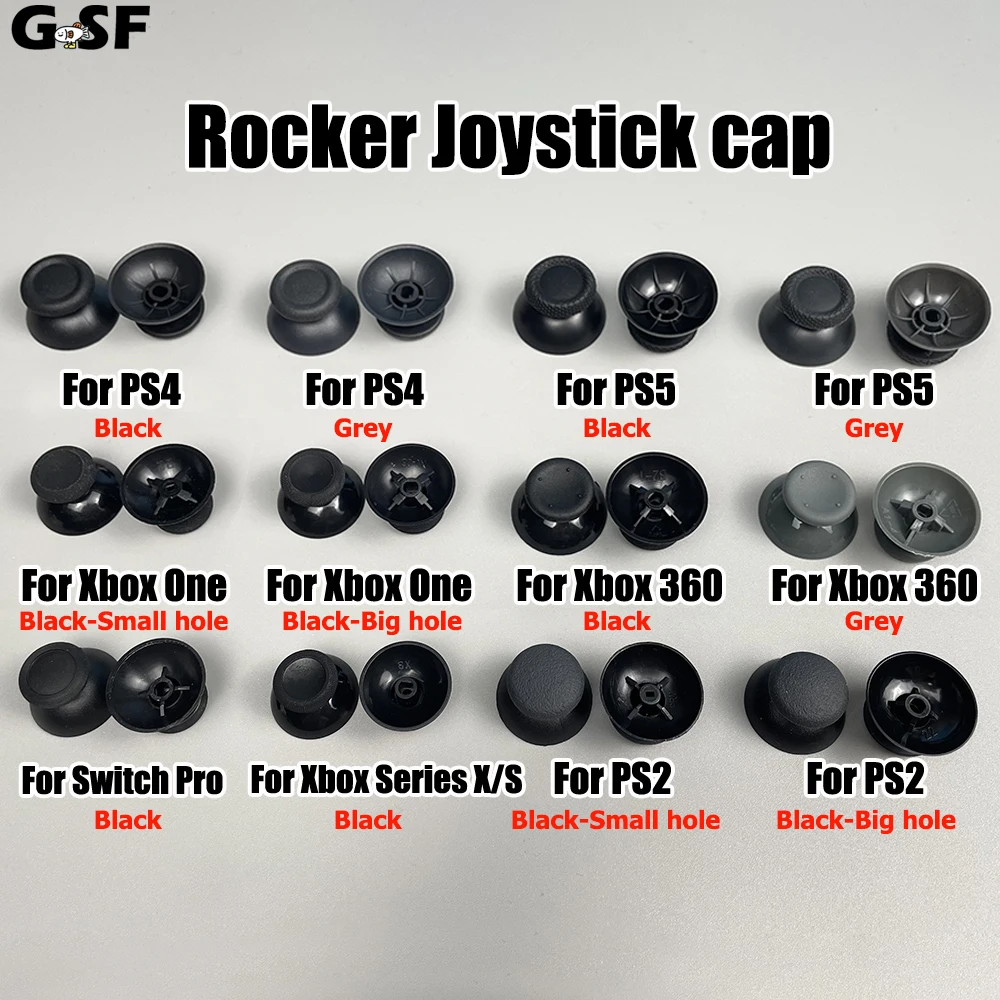 GSF 10pcs Joystick Analógico Stick Grip Cap para PS2 PS3 PS4 PR0 PS5 Xbox 360 / One / Series S X Controller