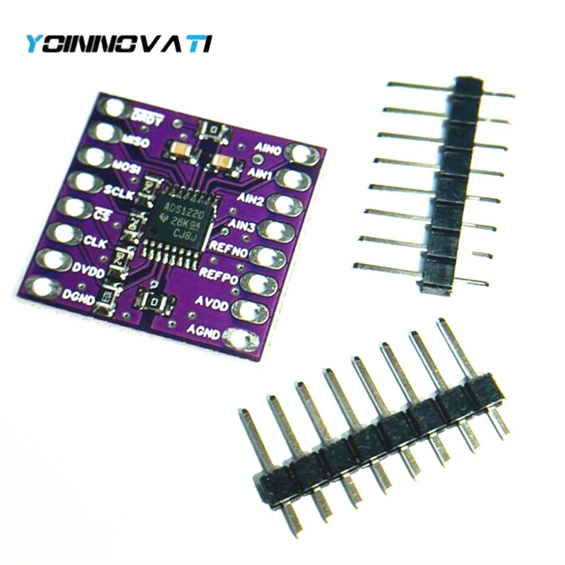 1pcs ADS1120/ADS1220 ADC 16 bit 24 Bit Converter Module I2C Low Power 24 Bit Analog-to-Digital Converter