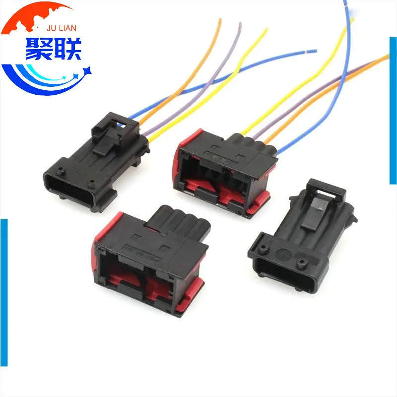 1Set 4Pin 1-967059-1 1-965261-1 144998-1 Automotive Waterproof Connector Oxygen Sensor Plug Power Cord Socket