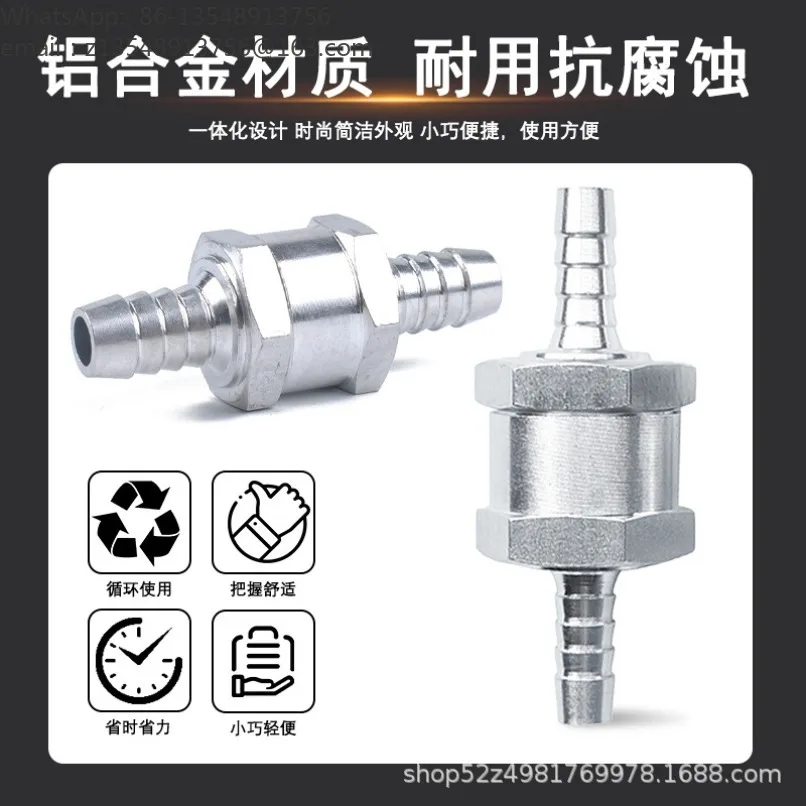 Aluminum Alloy Fuel Line One Way Check Valve 6/8/10/12mm Non-return Valve for Automobile Fuel Pipeline 3 Pieces Price