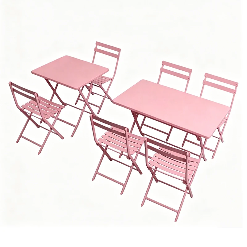 Hot Selling Modern Iron Folding Dining Chair Comfort Leisure for Outdoor Hotel Courtyard Cafe Picnic Garden School and Workshop