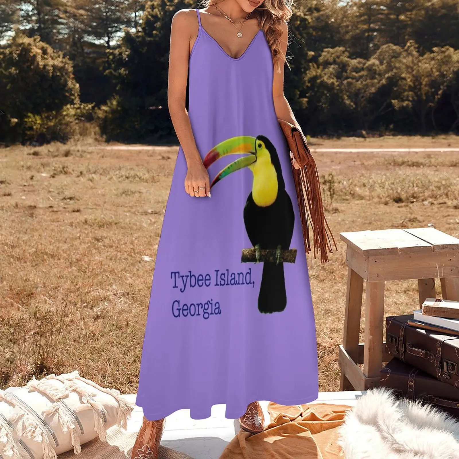 Toucan Design, Tybee Island, Georgia, Beach, Fun Sleeveless Dress Aesthetic clothing wedding dresses for parties