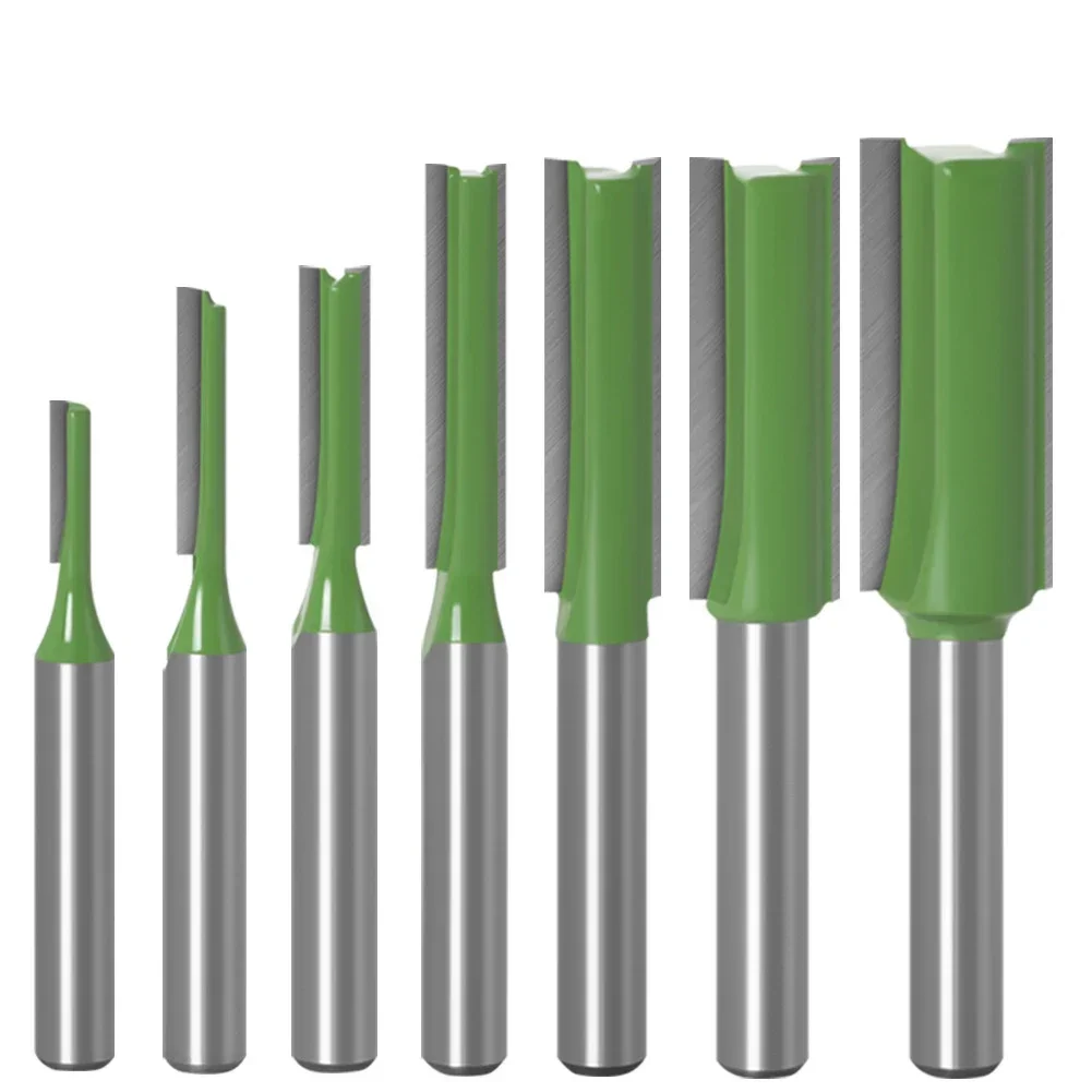 6mm Shank Milling Cutter for Wood Tungsten Carbide Router Bit Woodwork Tool Woodworking Tools Single Double Flute Straight Bit