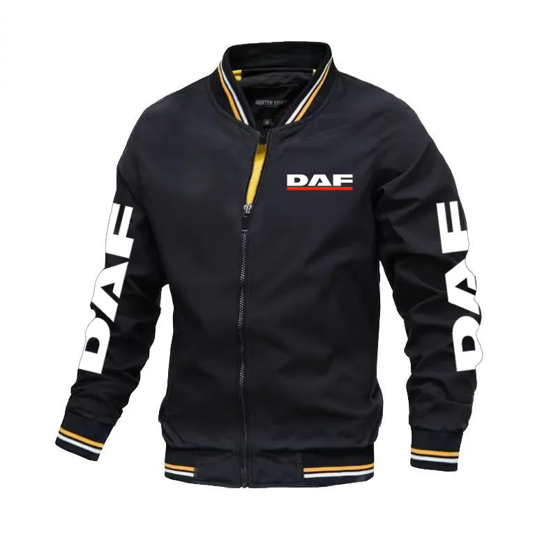 Autumn Men\'s jacket Truck DAF logo printing Hip hop Street casual sports men\'s motorcycle jacket Baseball jacket Men\'s Coat