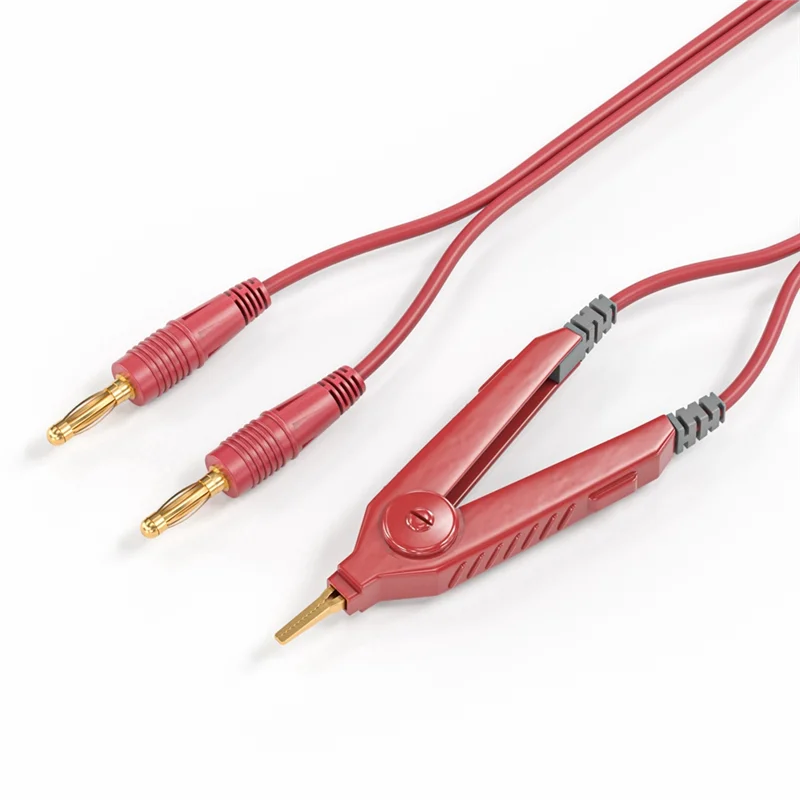 ABMF-Meter Test Leads Terminal Kelvin Clips Cable Wires To 4Mm Banana Plugs Gold-Plated