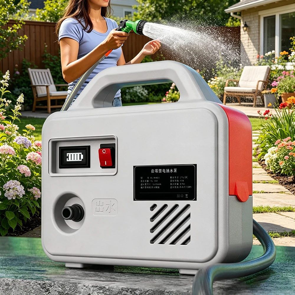 

Rechargeable Water Pump for Vegetable Irrigation in Agricultural Vegetable Fields—Suitable for Household and Outdoor Use