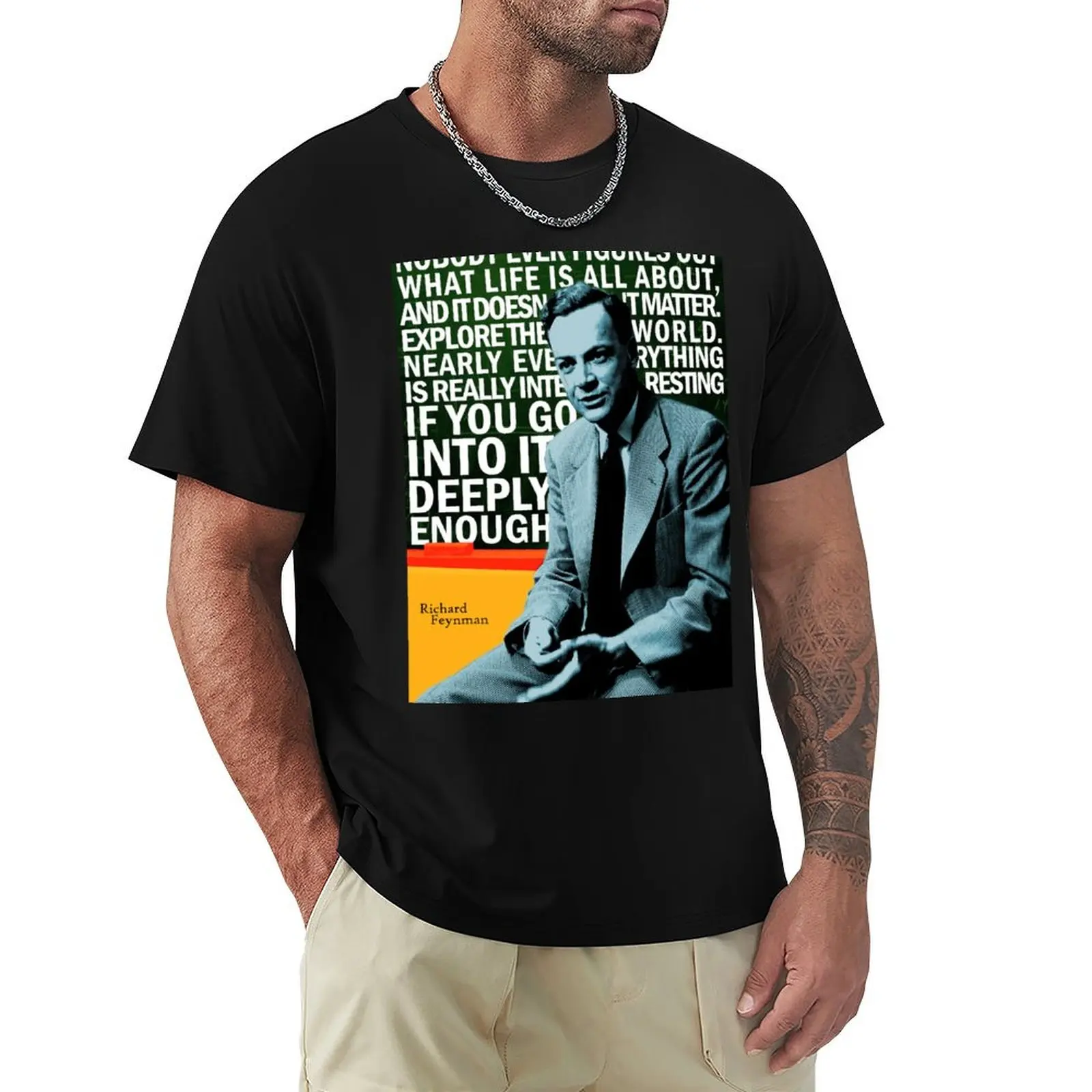 

Richard Feynman T-Shirt Basic Solid Color Short Sleeve T-Shirt