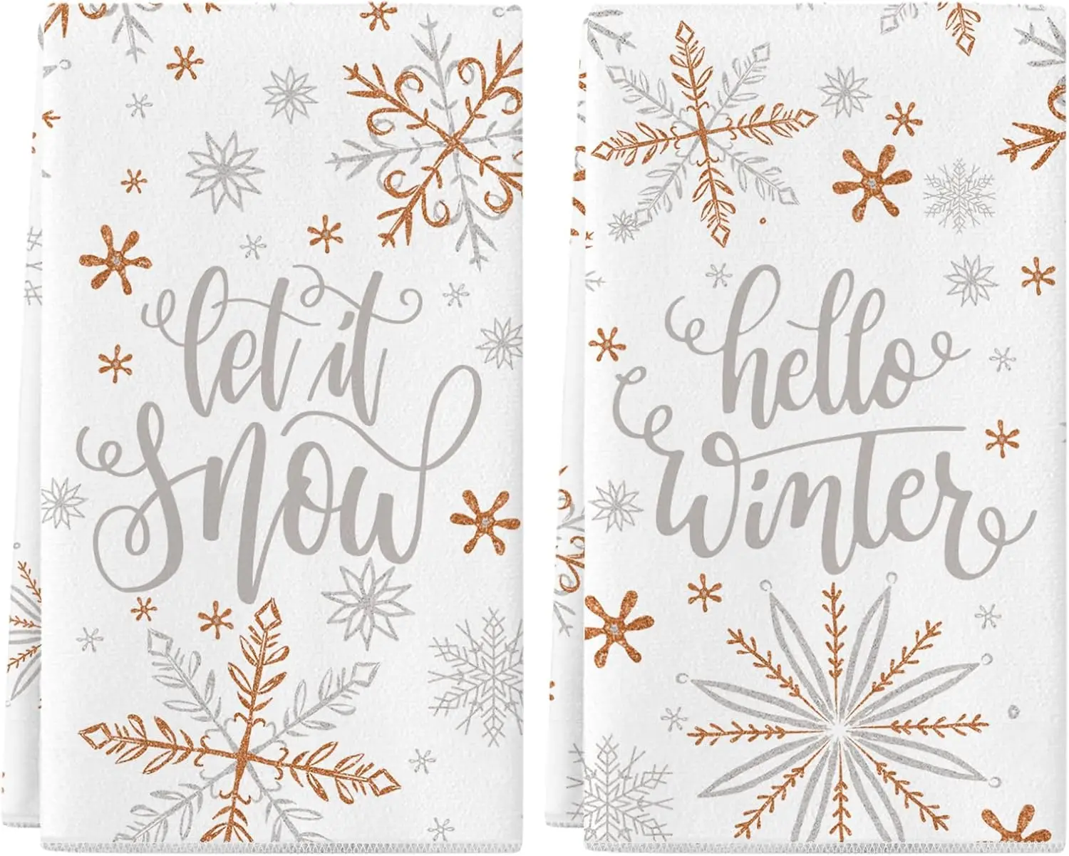 

Рождественский набор кухонных полотенец со снежинками, чистящие средства, впитывающее зимнее рождественское полотенце для посуды, рождественское украшение для кухни