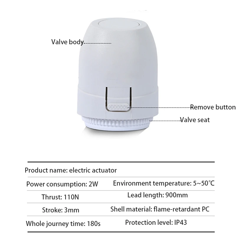 Floor Heating Valve NC AC 230V Electric Thermal Actuator Manifold for Underfloor Heating Thermostat