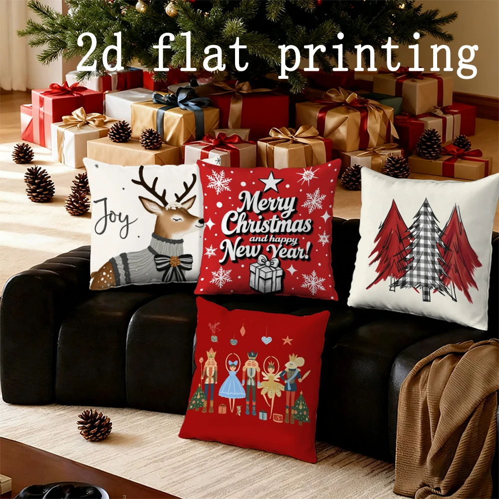 

Домашний декор, рождественские тематические наволочки, конструкции, подходящие для дивана, спальни, автомобиля, наволочка, прямоугольная подушка для спины