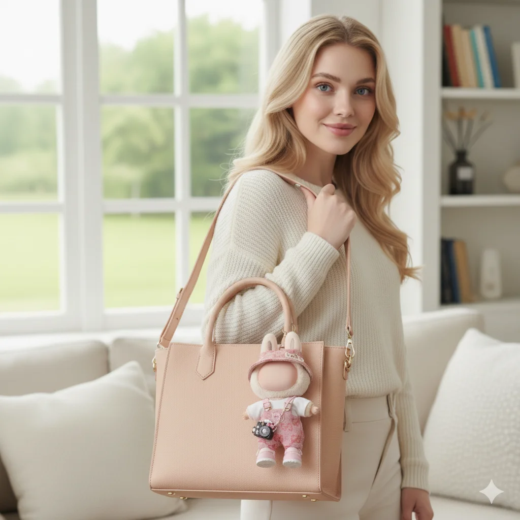 17cm Mini Doll'S Clothes Outfit Accessories For Labubu V1 V2 V3 Striped Overalls Hats Glasses Shoes Cool Handsome Clothing Gift