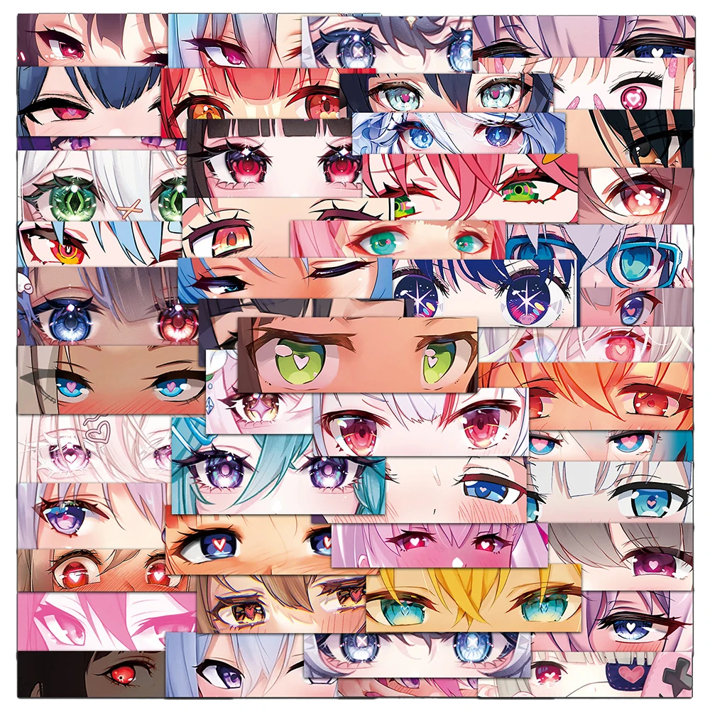 10/30/50pcs Cute Cartoon Character Eyes Stickers Aesthetic Graffiti Decals DIY Laptop Luggage Guitar Reward Kawaii ACGN Stickers