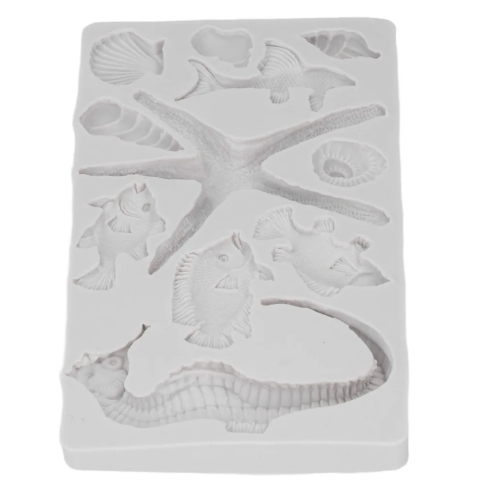 

Baking Mold Reusable Silicone Mold Non Stick Silicone Fondant Mold Marine Theme Molds Sugar Craft