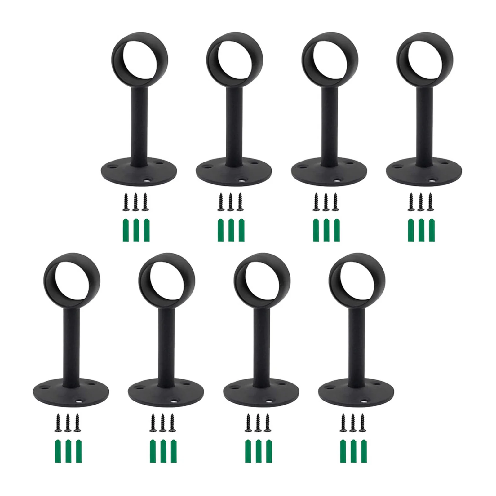 

8pcs Rod Holders Heavy Duty Metal Brackets For Shower Curtain Pole Ceiling Mount Drapery Rod Bracket Curtain Accessories