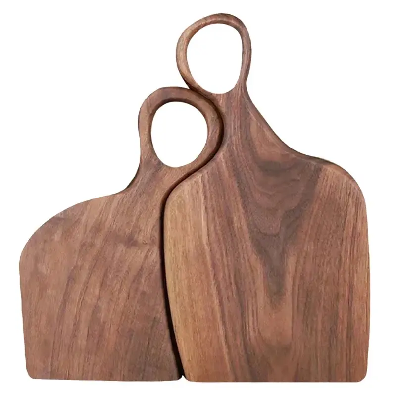 

【CHRISTMAS 】Wooden Steak Bread Baking Tray, Black Walnut Cutting Board, Solid Wood Vegetable Board Set, Complementary Food Board