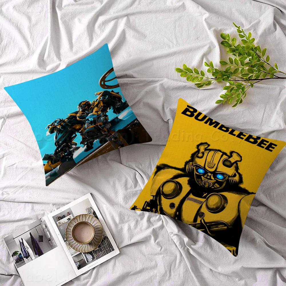 

Bumblebee TransformersCushion Cover Pillowcase Upholstery Sofa Throw Pillow Home Decor Pillowcas