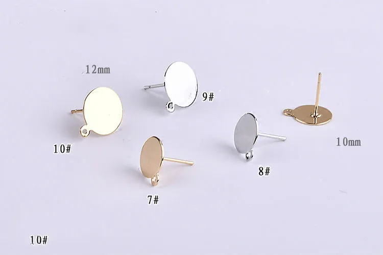 Diy Handmade Korean Holiday Wind Earrings Material Bag Fashion Simple Circular Environmental Protection Plated Wafer Earrings