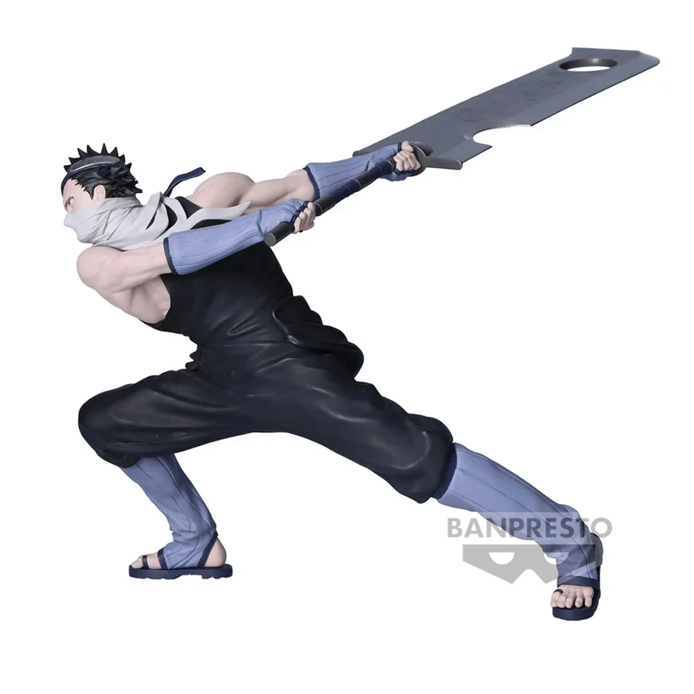 Original Bandai Vibration Stars Naruto Momochi Zabuza Kawaii Anime Action Collectible Ornament Model Toys Holiday Gifts 13cm