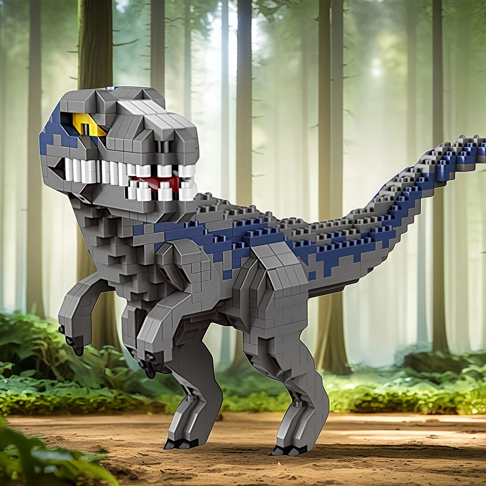 

DIY Micro Dinosaur Blocks - комплект модели трицератопса, расслабляющая 3D-головоломка для снятия стресса для взрослых, мини-декор офисного стола Юрского периода
