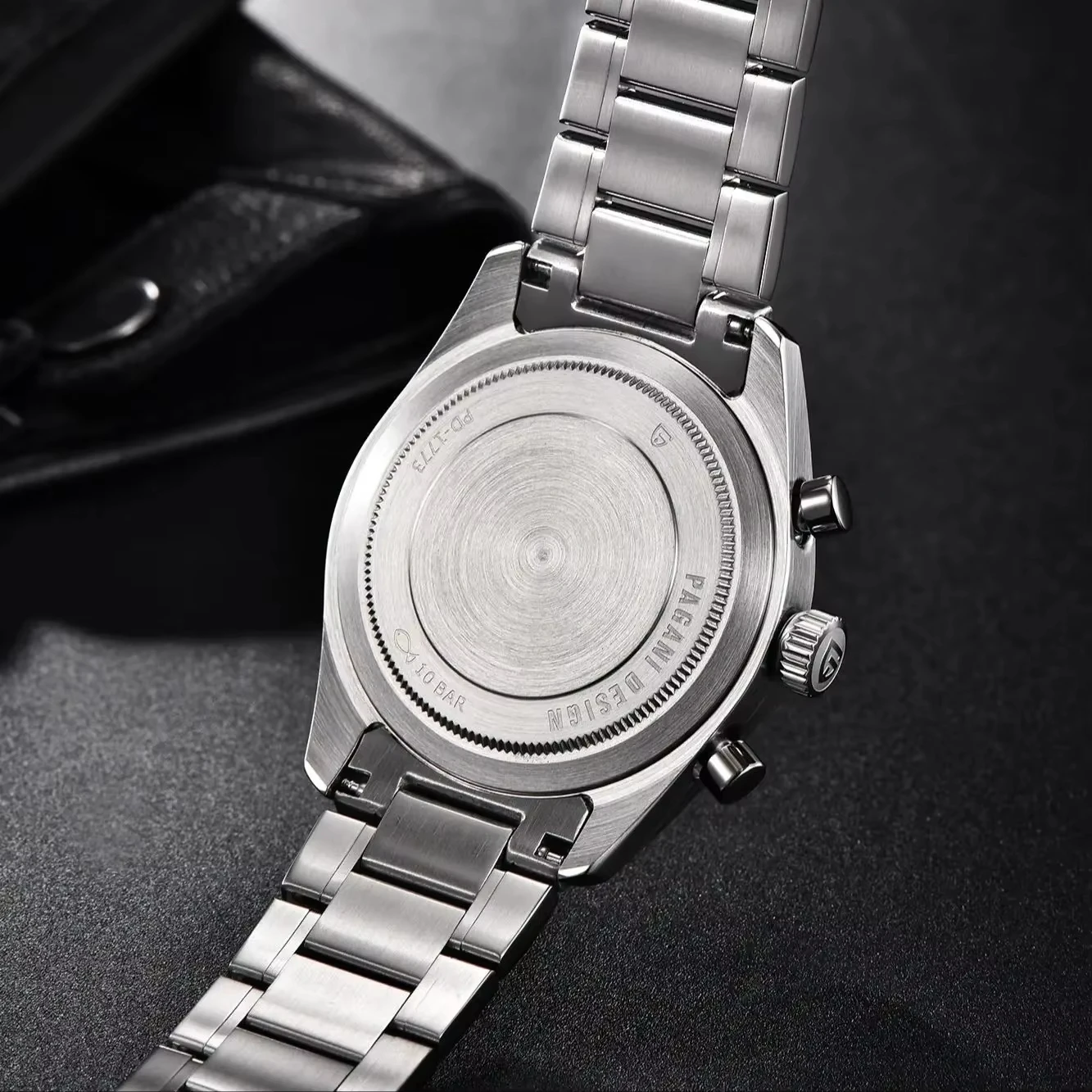 PAGANI DESIGN Heren quartz chronograaf horloge PD1773 Saffier roestvrij staal waterdicht Lichtgevend Reloj Hombre