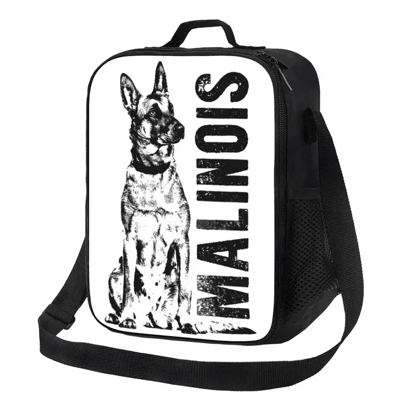 

Malinois Dog Belgian Shepherd Mechelaar Insulated Lunch Bag for Women Cooler Thermal Lunch Box Office Picnic Travel