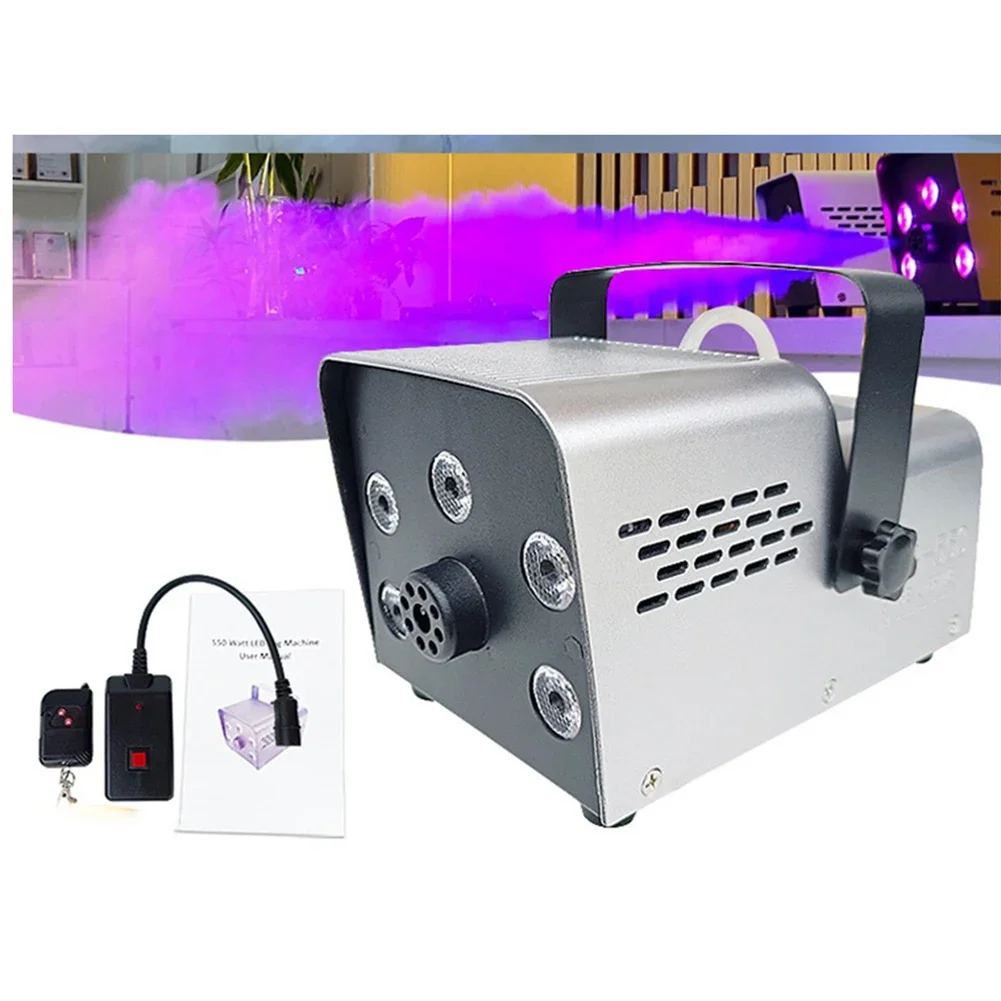 

500W LED Fog Machine DJ Disco Colorful Remote Fogger Ejector Stage Light Effect Smoke Machine For Christma Wedding Party