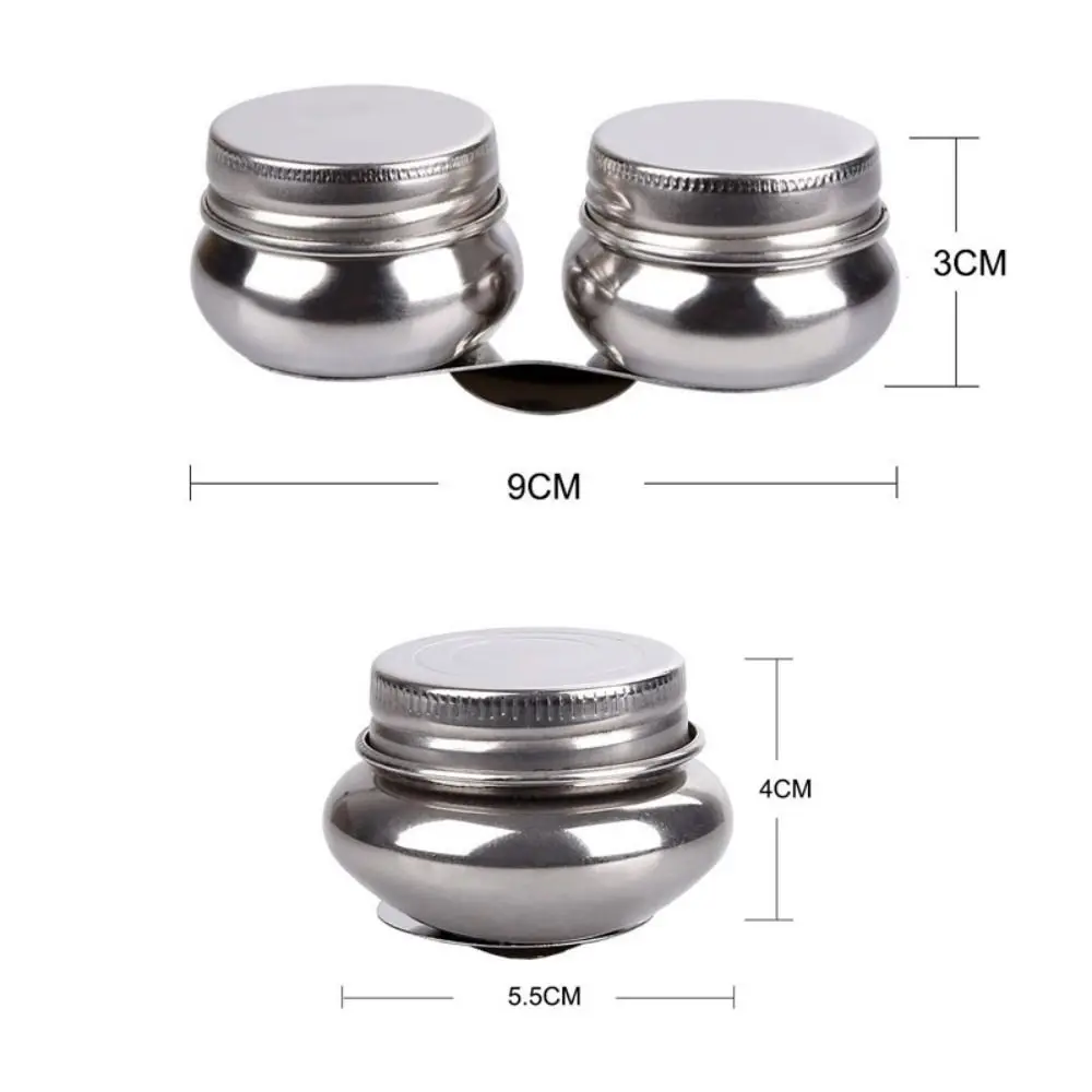 Масляный горшок из нержавеющей стали с крышкой, акварельный ковш с одним/двойным отверстием, герметичная профессиональная коробка для масляной краски, студенческая коробка