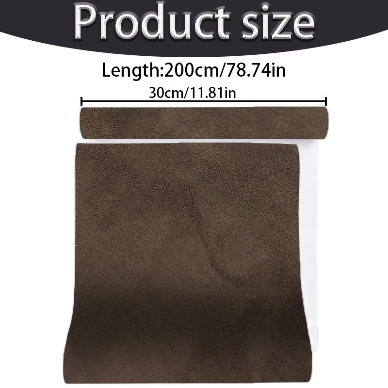 30 x 200 cm selbstklebende Wildleder-Stoffrolle für Auto-Innenraum-Modifikation, Sofa-Reparatur, Schmuckschatulle, elastischer Samtstoff-Aufkleber, DIY – Detail 2