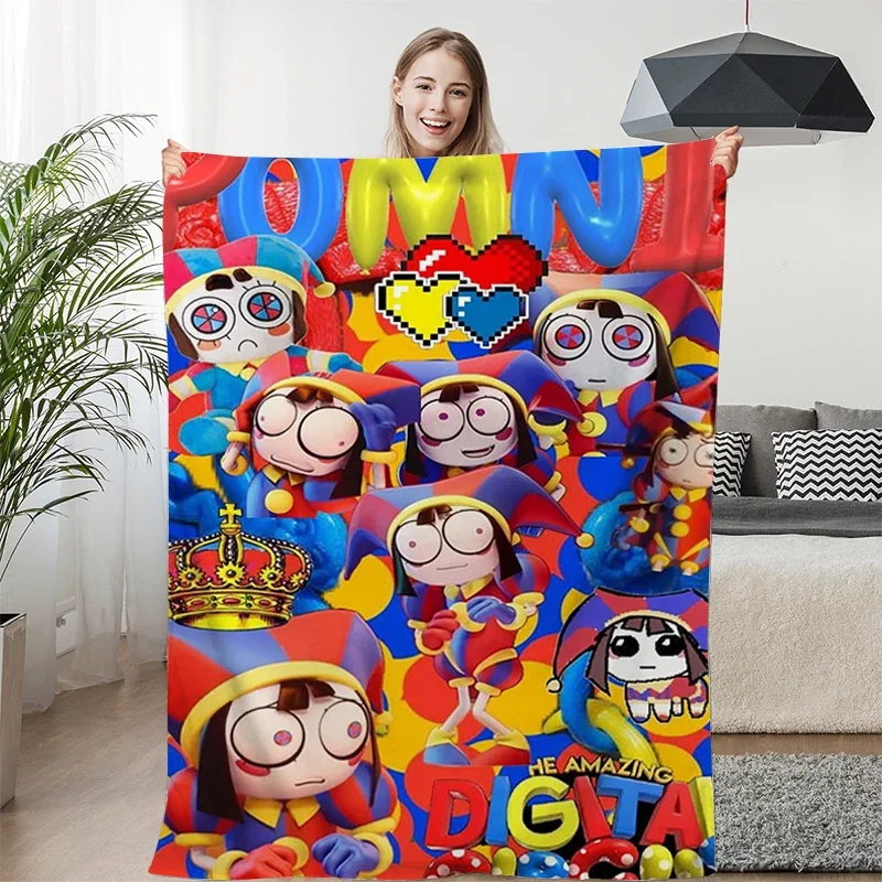 

Flannel Blanket Sofa King Size A-Digital A-Circus Warm Bed Fleece Camping Fluffy Soft Blankets for Winter Microfiber Bedding