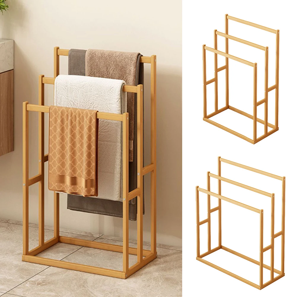 Towel Racks for Bathroom, 3 Tier Wide Towel Drying Rack, Free Standing Towel Rack Pool Towel Blanket Stand Display Rack for Bath