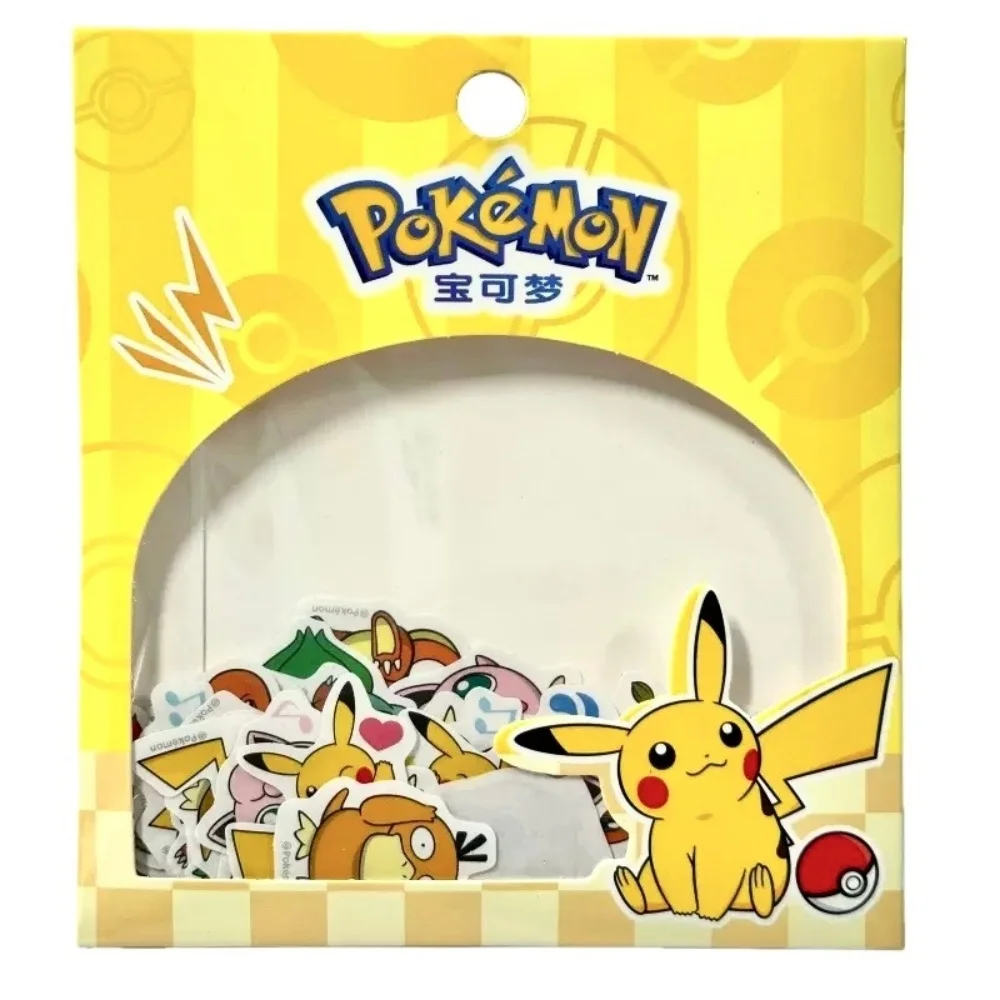

Оригинальные наклейки для дневника Pokémon: Пикачу, Псайдак, аниме-стиль, для гитары, багажа, декоративные элементы, кавайные аксессуары, декали, игрушки