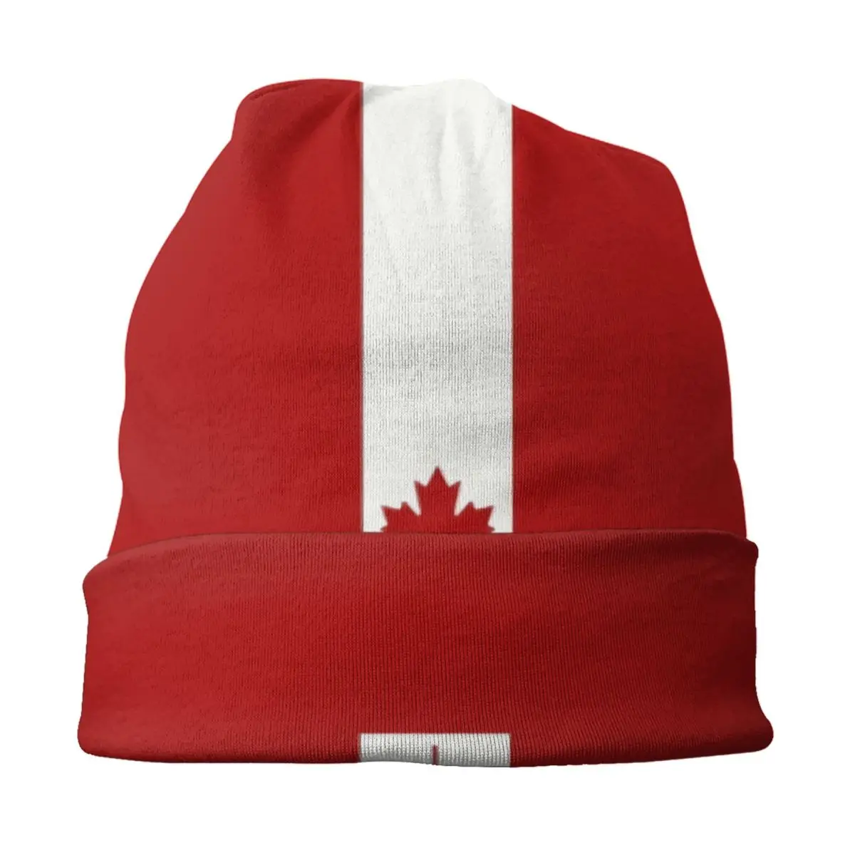 Minimal Canada Flag Beanie Cap Unisex Winter Warm Bonnet Homme Knitting Hats Fashion Canadian Pride Skullies Beanies Hats For