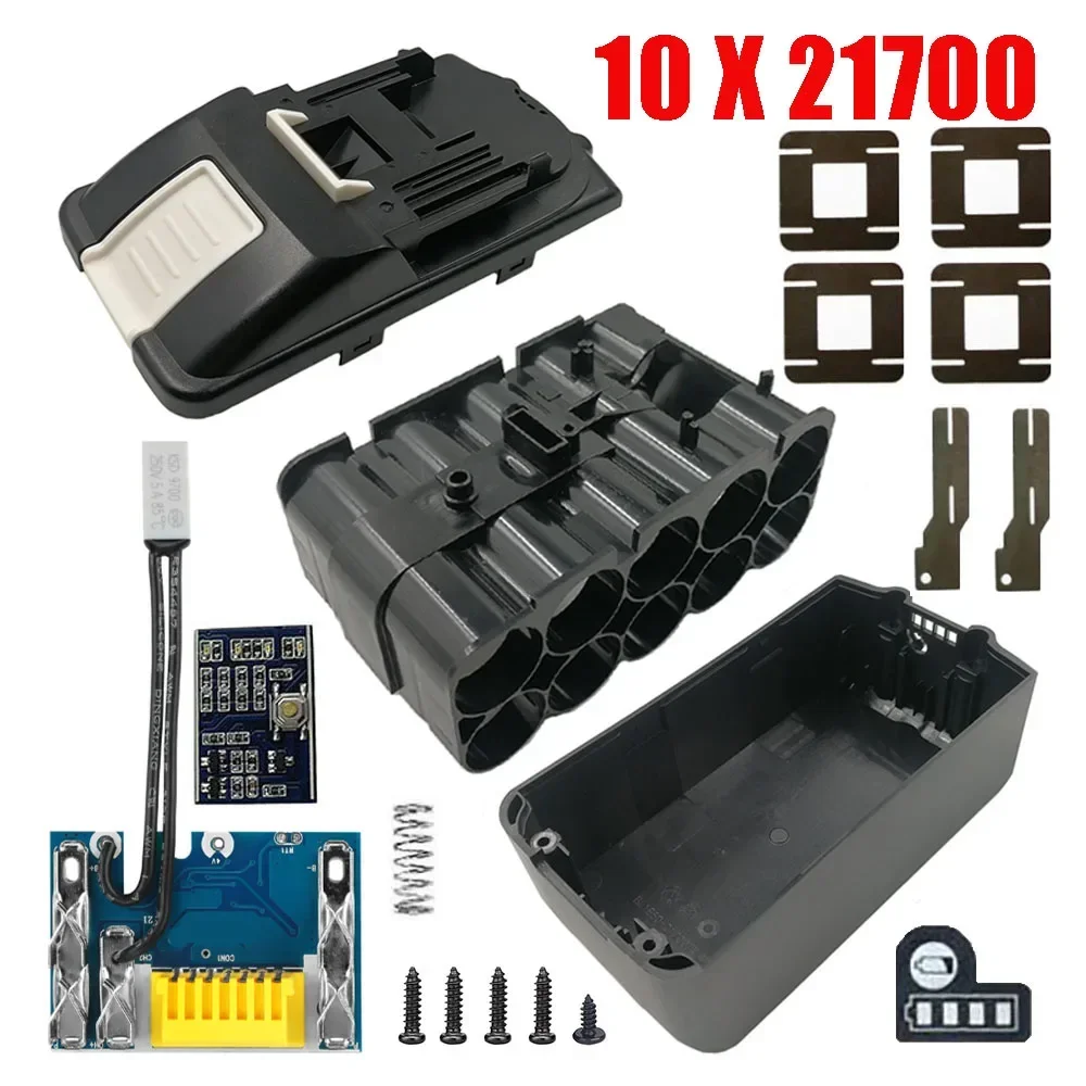 Imagem -02 - Li-ion Battery Case Pcb Proteção de Carregamento Circuit Board Shell Box Bl1860 para Makita 18v 3.0ah 9.0ah Caixas Bl1830 21700
